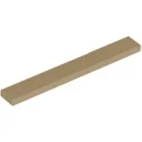 LEGO 1x8 tegels 4162 - 10 stuks, donkerbeige