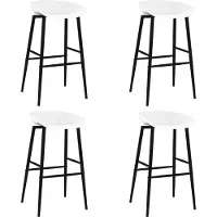 Syfax Barstoelen 4 st wit