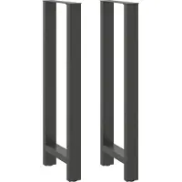 Syfax Twee antracietkleurige barkrukken, afmetingen 50 x (110-111) cm, van staal