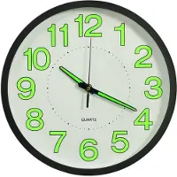 Syfax Wandklok lichtgevend 30 cm zwart