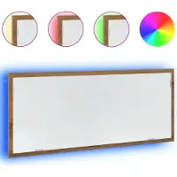 Syfax Badkamerspiegel LED 100x8,5x37 cm bewerkt hout artisanaal eiken