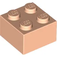 LEGO 2x2 steen 3003 - 10 stuks, lichtbeige