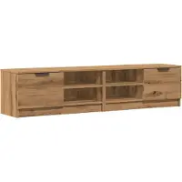Syfax Tv-meubelen 2 st 80x35x36,5 cm bewerkt hout artisanaal eiken
