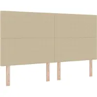 vidaXL LED Hoofdbord met hoofdeinde Grijs Groen 180 cm Corduroy stof