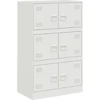 Syfax Dressoir 67x39x107 cm staal wit