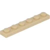 LEGO 1x6 Platte steen 3666 - 50 stuks, beige