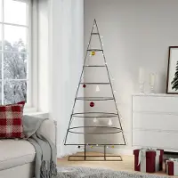 Prolenta Maison Exclusive - Metalen kerstboom voor decoraties, zwart, 180 cm