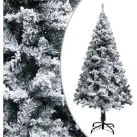 Prolenta Maison Exclusive - Kunstkerstboom met sneeuw, groen, 150 cm, PVC