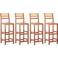 Syfax Barstoelen 4 st massief acaciahout