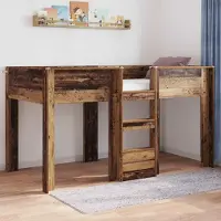Prolenta Maison Exclusive - Stapelbed voor kinderen, gemaakt van gerecycled hout, 90 x 200 cm, houtvezel