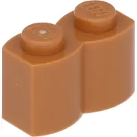 LEGO 1x2 Palissade - 100 stuks, medium bruin (nougat)