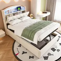 MODFU Eetkamerset 80x80x75cm - Ronde Eettafel met 4 Stoelen - Compact Design - MDF - Wit