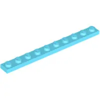 LEGO 1x10 Platen 4477 - 10 stuks, medium azuurblauw