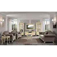 AEA Tv Schrank Holz rtv wohnwand Wohnzimmer Klassische Design Set 2tlg. Beige