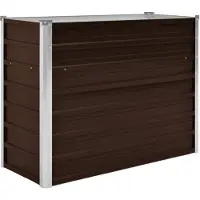 Syfax Plantenbak verhoogd 100x40x77 cm gegalvaniseerd staal bruin
