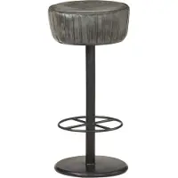 Prolenta Maison Exclusive - Barkruk, grijs, echt leer