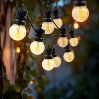 Spetebo 1.07 Buitenverlichting voor feesten met 20 lampen - lengte ongeveer 9,5 meter - Verlichte kerstboom voor buiten in warm wit