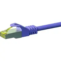 Danicom RJ45 netwerkkabel, S/FTP (PiMF), met CAT 7 kernkabel, paars, 1,50 meter