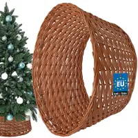 KOTARBAU Kerstboomrok van wilgentenen, ? 60 cm, hoes, decoratie, dennenboomstandaard, natuurlijke kleur, rotanstandaard