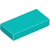 LEGO 1x2 tegels 3069 - 50 stuks, donker turkoois