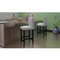 Prolenta Maison Exclusive - Barkrukken, set van 4, wit, kunstleer