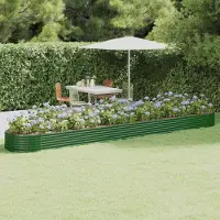 Prolenta Maison Exclusive - Verhoogde plantenbak, verzinkt staal, 544x100x36 cm, groen