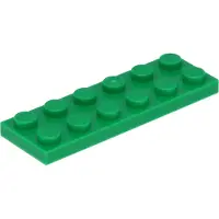 LEGO 2x6 Platte steen 3795 - 100 stuks, groen