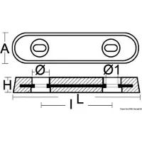 Osculati Ovale zinkanode, 2400 gram – Vetus
