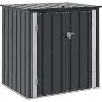 vidaXL Tuinopslagdoos Zwart 101,5 x 82 x 100 cm Staal