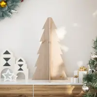 Prolenta Maison Exclusive - Kerstboom van hout, klaar om te decoreren, 69,5 cm, massief grenenhout