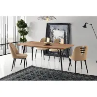 AEA Essgruppe Essecke Holztisch Esstisch Stühle Set 7tlg Braun Esszimmer