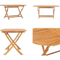 vidaXL Opklapbare tuintafel 160x80x75 cm, massief teakhout - Eettafel - Eettafels - Tuineettafel - Tuineettafels