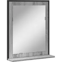 Syfax Badkamerspiegel met schap 50x12x60 cm hout grijs sonoma eiken