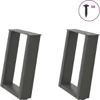 Syfax Salontafelpoten 2 st U-vormig 28x(42-43) cm staal antraciet