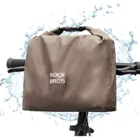 RockBros Fietsstuurtas, waterdicht, 2,5-4 liter, afneembaar, bruin
