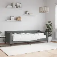 Prolenta Maison Exclusive - Dagbed met matras, donkergrijs, 80x200 cm, stof