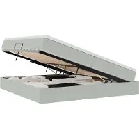 vidaXL Opbergbed met matras met opslag Lichtgrijs 200 x 200 cm Fluweel