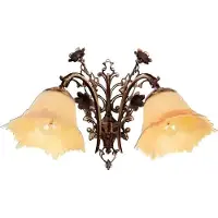 AEA Wandlampe Wandleuchten Wandleuchte Lüster Wand Lampe Blumen Glas Braun