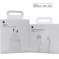 Apple 20W USB-C adapter + 1 meter USB-C naar Lightning kabel - Geschikt voor iPhone 14, 13, 12
