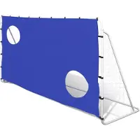 Syfax Voetbaldoel met richtmuur hoogwaardig 240x92x150 cm staal