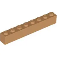 LEGO 10 stuks 3008 steen, blokje 1x8, basissteentje, kleur: medium nougat