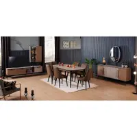 AEA Essgruppe Esstisch Esszimmerset Stühle Konsole rtv Sitzgruppe Tisch Esszimmer