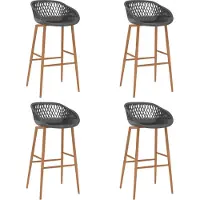 Prolenta Maison Exclusive - Barkrukken, set van 4, grijs