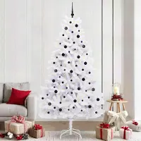 Prolenta Maison Exclusive - Kunstkerstboom, inklapbaar, wit, 240 cm, PVC en staal