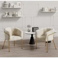 Flieks Eetkamerstoel, set van 2, keukenstoel, gestoffeerde stoel met metalen poten, woonkamerstoel, eetkamerstoel, make-up stoel, fluweel, beige