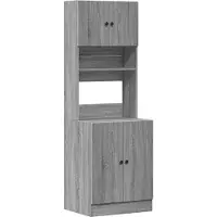 vidaXL Keukenkast 60x50x180 cm bewerkt hout grijs sonoma eiken