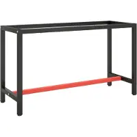 Syfax Werkbankframe 140x50x79 cm metaal matzwart en matrood