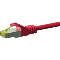 Dsit Cat7 S/FTP (PIMF) patchkabel - 0,50 meter rood - netwerkkabel - internetkabel - UTP kabel - RJ45 - 10000 mbit/s