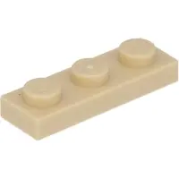 LEGO 1x3 Platte steen 3623 - 250 stuks, beige