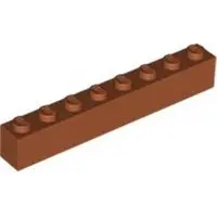 LEGO 50 stuks 3008 steenblokje 1x8, basisstenen, 50 donkeroranje
